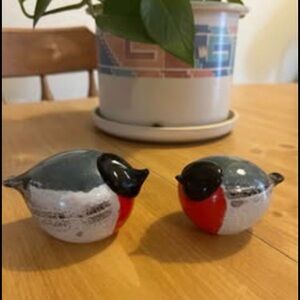 Bullfinch Glass Figurines